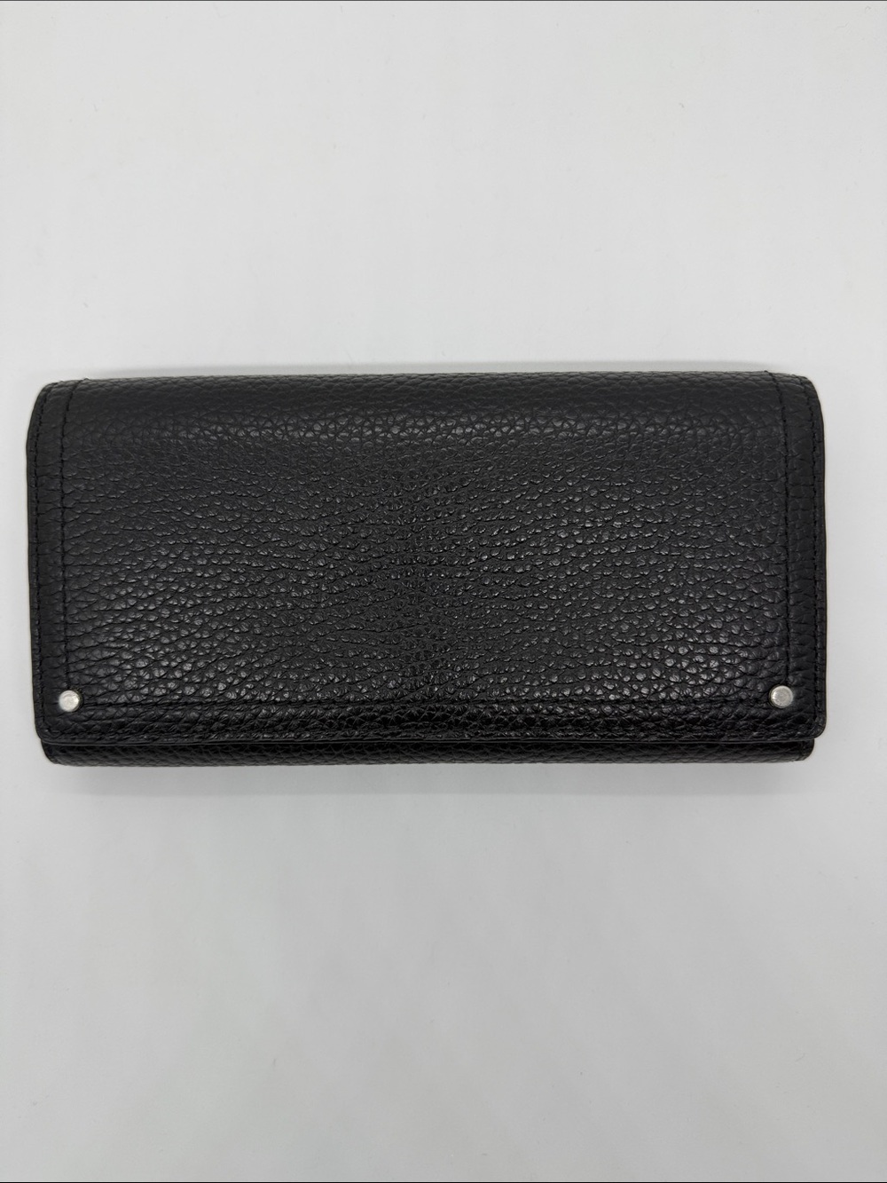 Treasure & Bond Black Pebbled Leather Wallet with Metal Studs